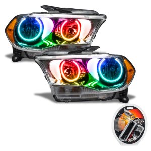 Dodge Durango Headlight Assemblies - ORACLE Lighting - SMD Halogen - ColorSHIFT - Chrome - `11-`13 Dodge Durango Headlight Assemblies - ORACLE Lighting - SMD Halogen - ColorSHIFT - Chrome - `11-`13